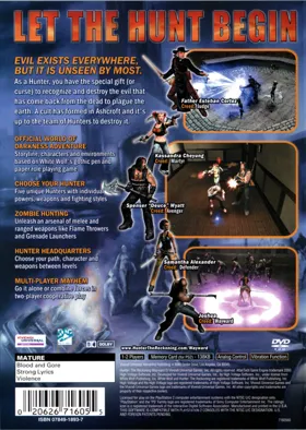 Hunter - The Reckoning - Wayward box cover back